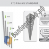 Стеллаж MS Standart 185/70x40/5 полок